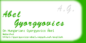 abel gyorgyovics business card
